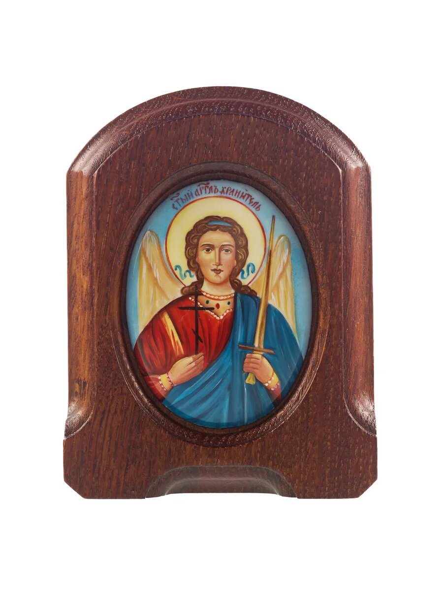 Икона "Ангел Хранитель". Финифть 10,5х13,5 см