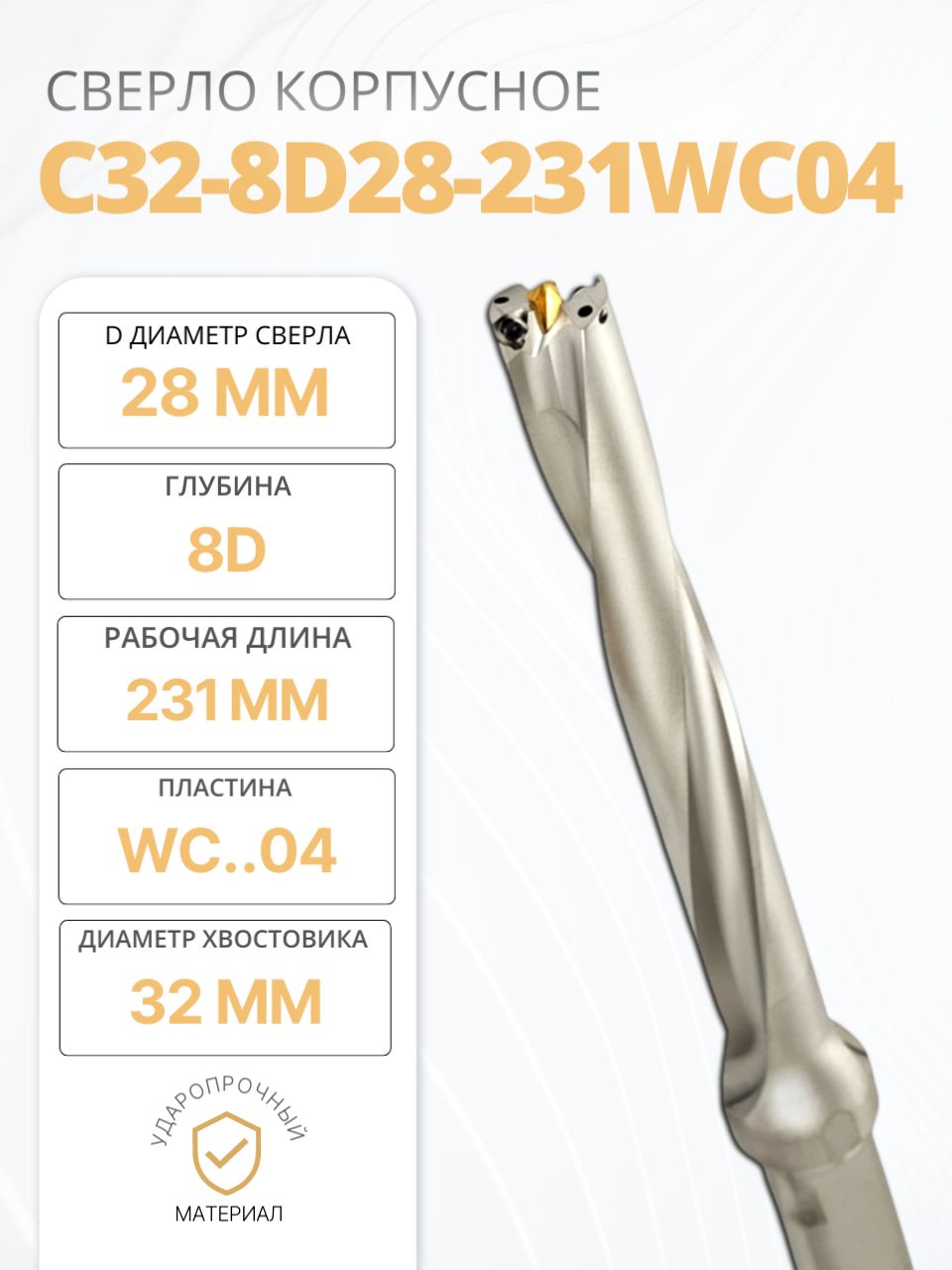 Сверло C32-8D28-231WC04 ACCkee