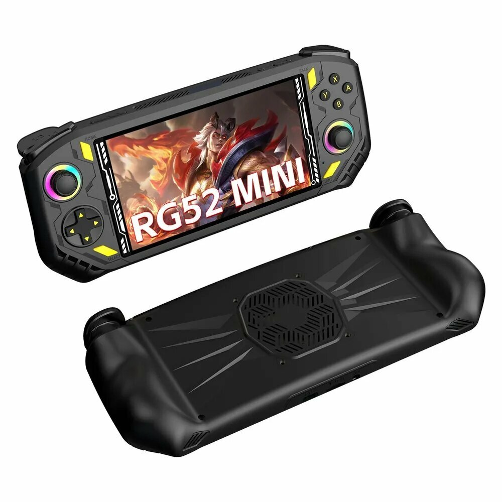 AISLPC Высокопроизводительная портативная игровая приставка RG52 MINI, 5,5 - дюймовый 1280 * 720 IPS экран, 16 + симулятор, длительность хода 5000 мАч с радиатором