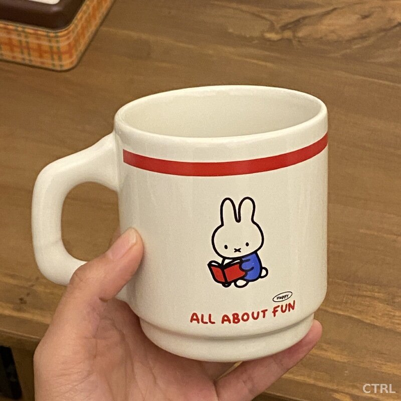 Кружка "Miffy", керамика, с декором, для СВЧ, для горячих напитков