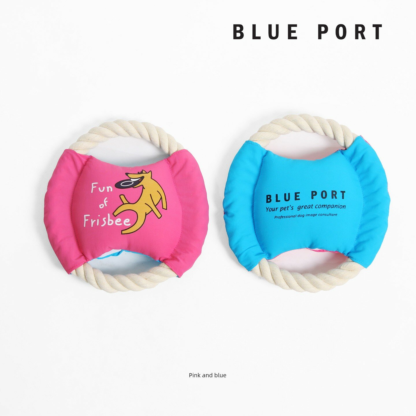 Игрушка для собак BluePort интерактивный веревочный фрисби с карманом для лакомств, устойчивый к жеванию, звуковой, для