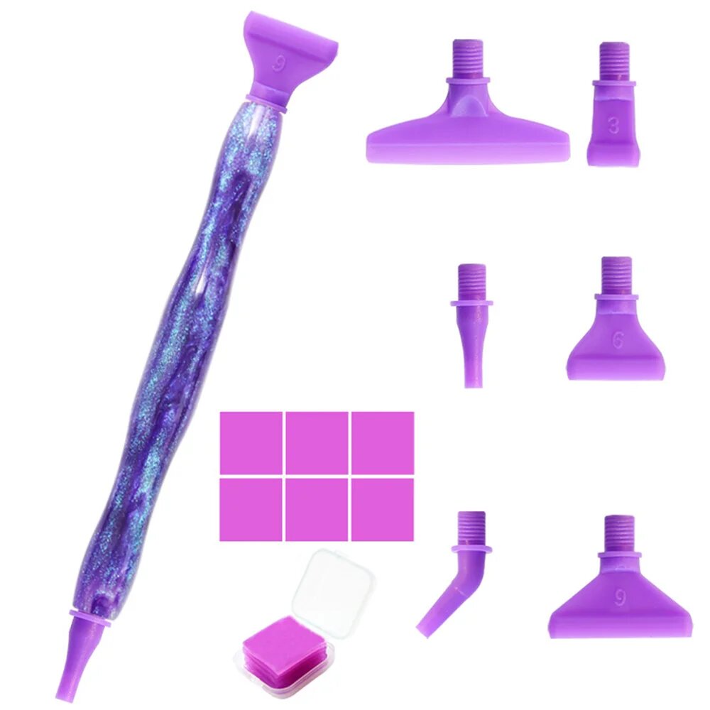 Набор для алмазной вышивки TAKEWEALTH Фиолетовый, Purple-Plastic -Clay