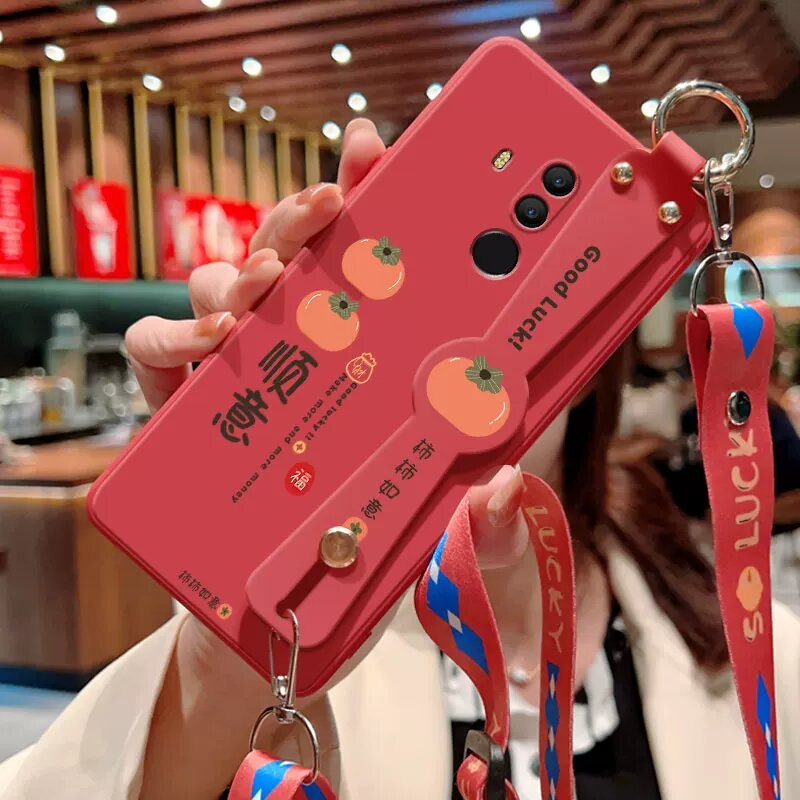 Силиконовый чехол для Huawei Mate 10 Pro - Камелия красный, полная защита, ударопрочный, премиум мягкий ТПУ материал