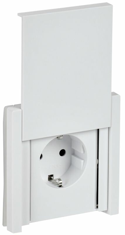 Розетка СП FORTE&PIANO 16А IP44 FP221 с заземл. защ. шторки с крышкой винт. крепл. бел. IEK FP-R16-16-44-K01