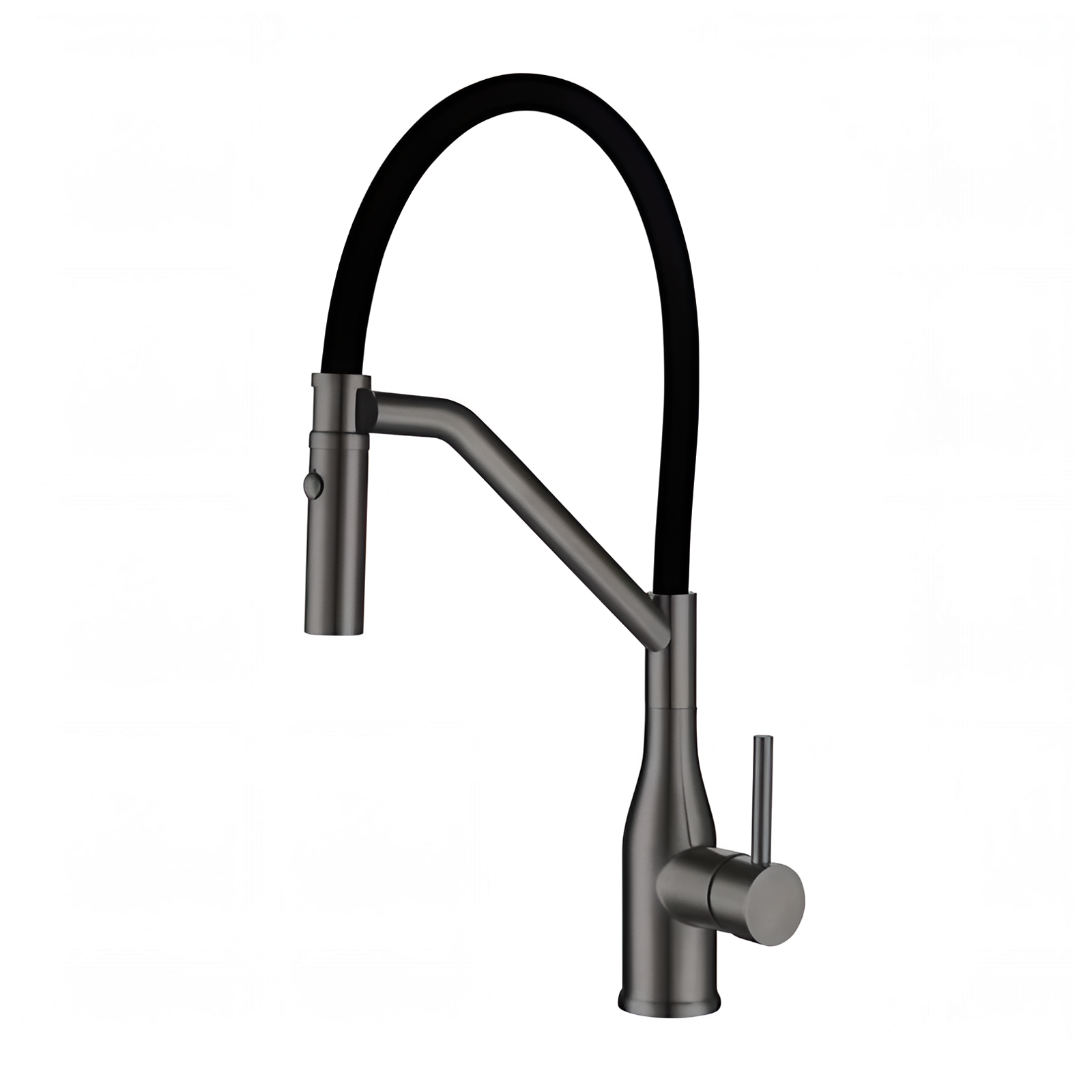 Смеситель для кухонной мойки Gappo G98-19 G4098-19 с гибким изливом, оружейная сталь