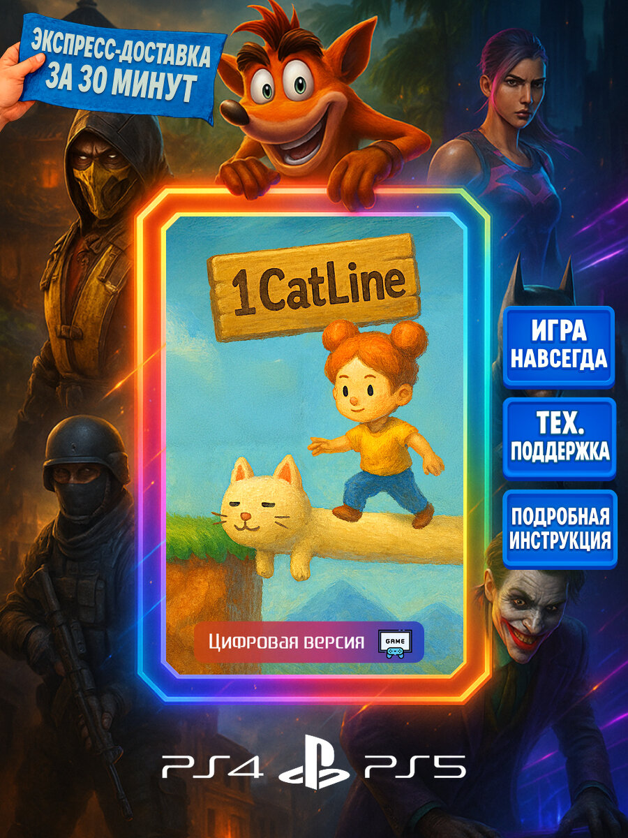 1 CatLine PS4/PS5 | Моментальная доставка | Английский язык | Головоломки