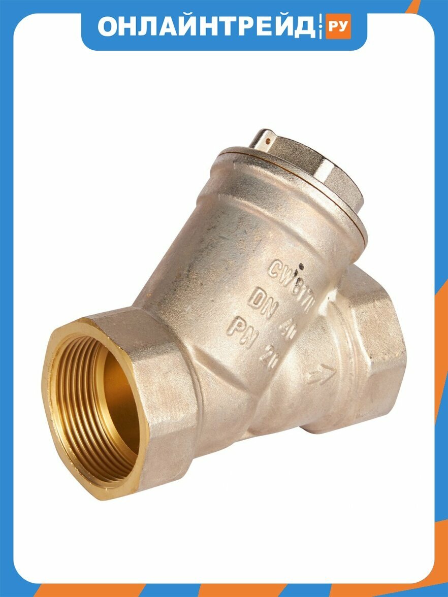 Фильтр грубой очистки Rommer 1 1/2", 500 мкр, косой RFW-0001-000040