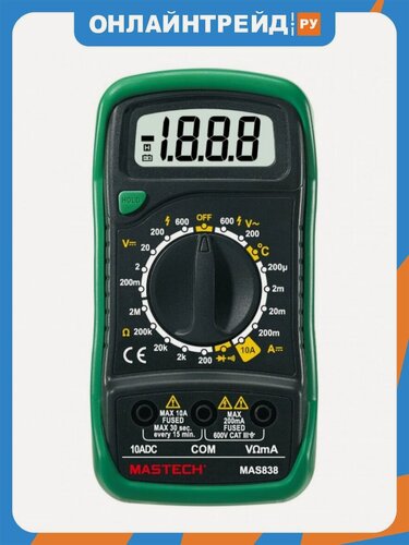 Изображение товара Портативный мультиметр Mastech MAS838