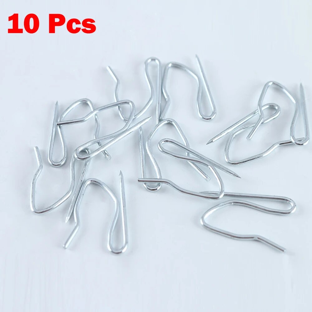 Металлические крючки для штор серебристого цвета 10pcs