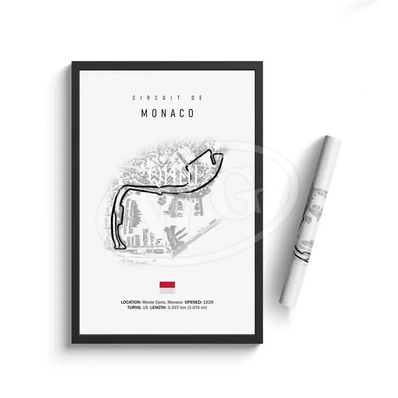 Картина Circuit de Monaco, Q-33-2, 13x18 см, без рамы