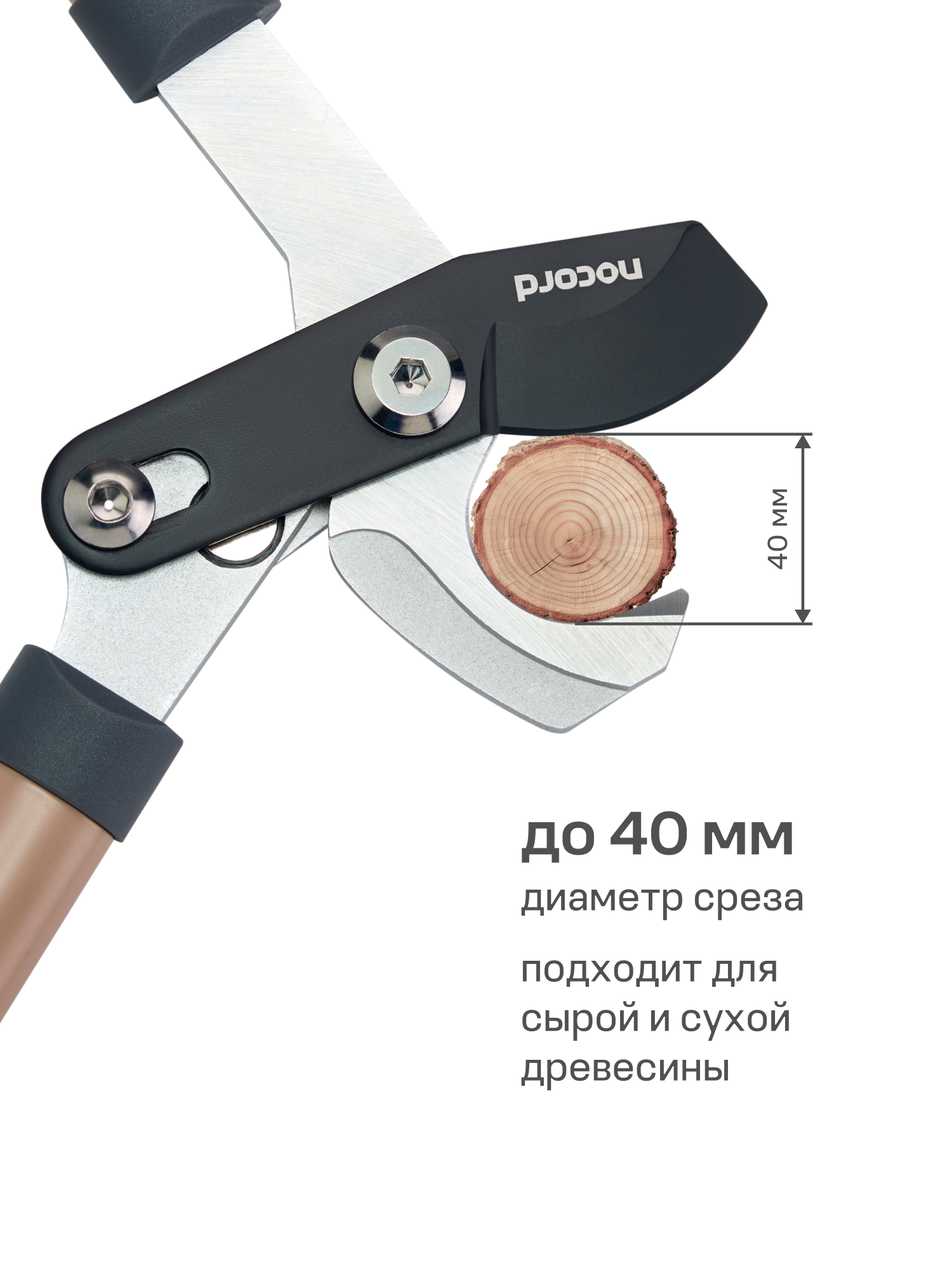 Садовый ручной сучкорез Nocord, 42 см, рез до 40 мм — фото 1