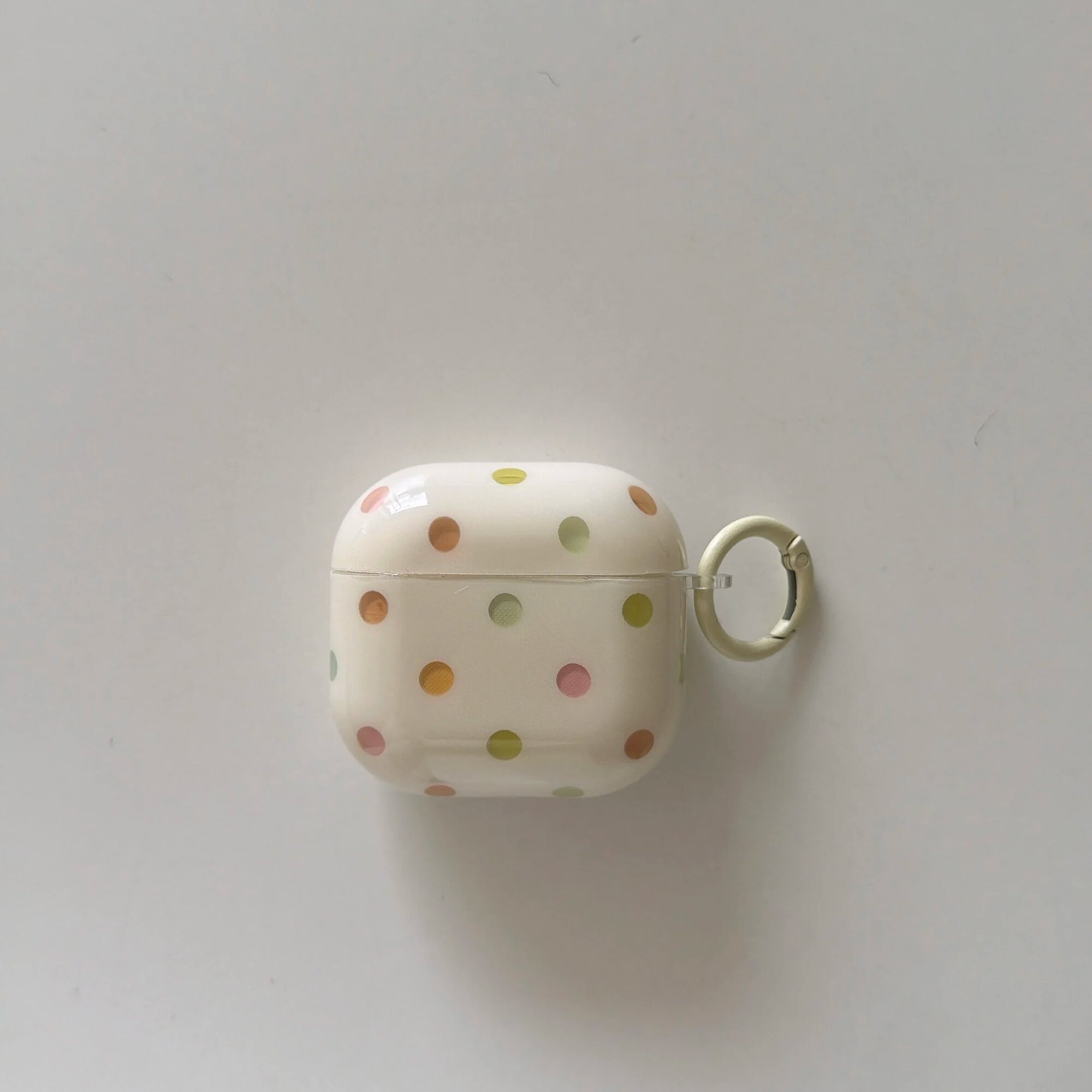 Чехол для AirPods Pro 3 Белый с горошком YELLOW