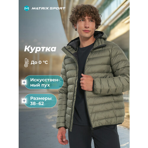 фото Пуховик matrix sport msm faux down jacket, размер 52, милитари