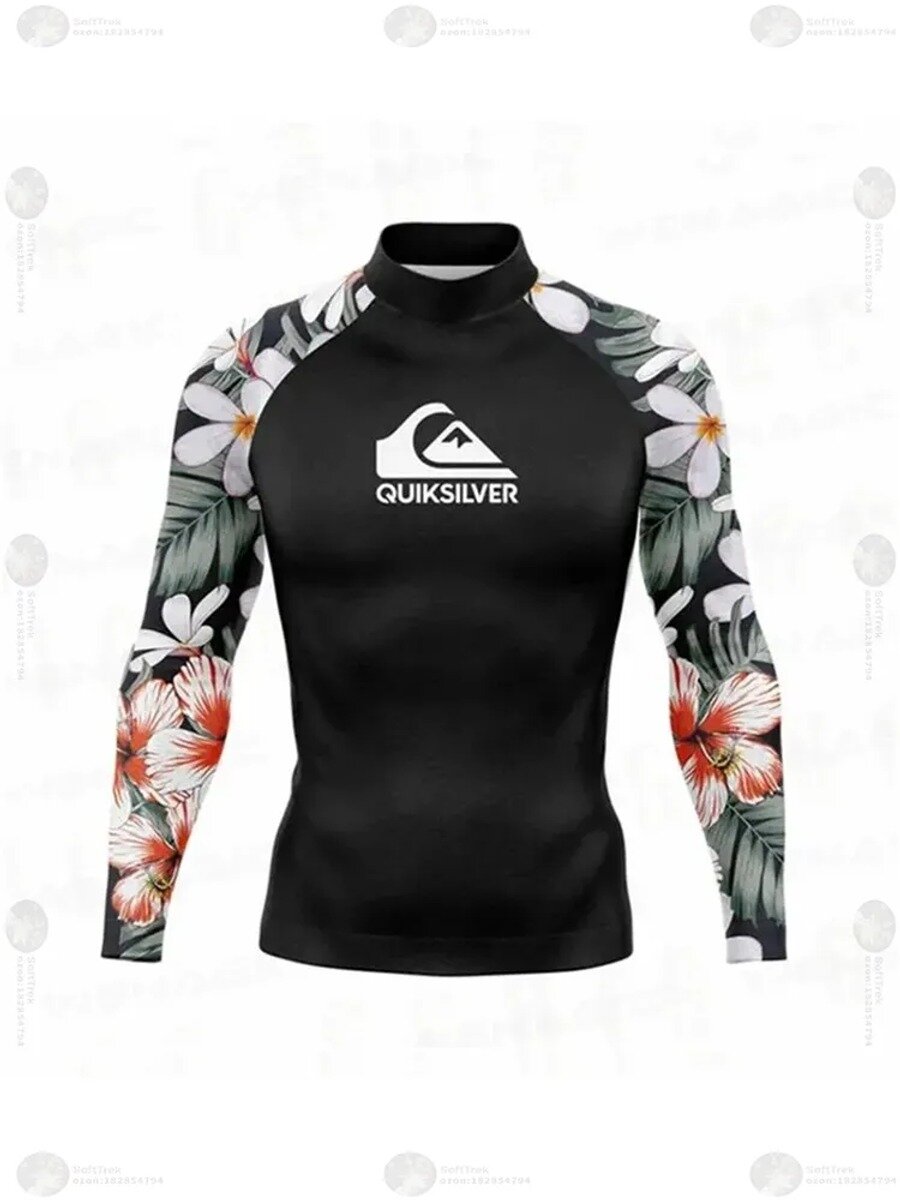 Quiksilver Гидромайка, размер: M, Цвет белый, зеленый, Тип Гидрокостюм