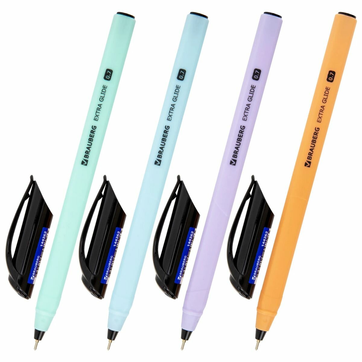 Ручка шариковая Brauberg Extra Glide Softy EL (0.5мм, синяя) (144262), 12шт.