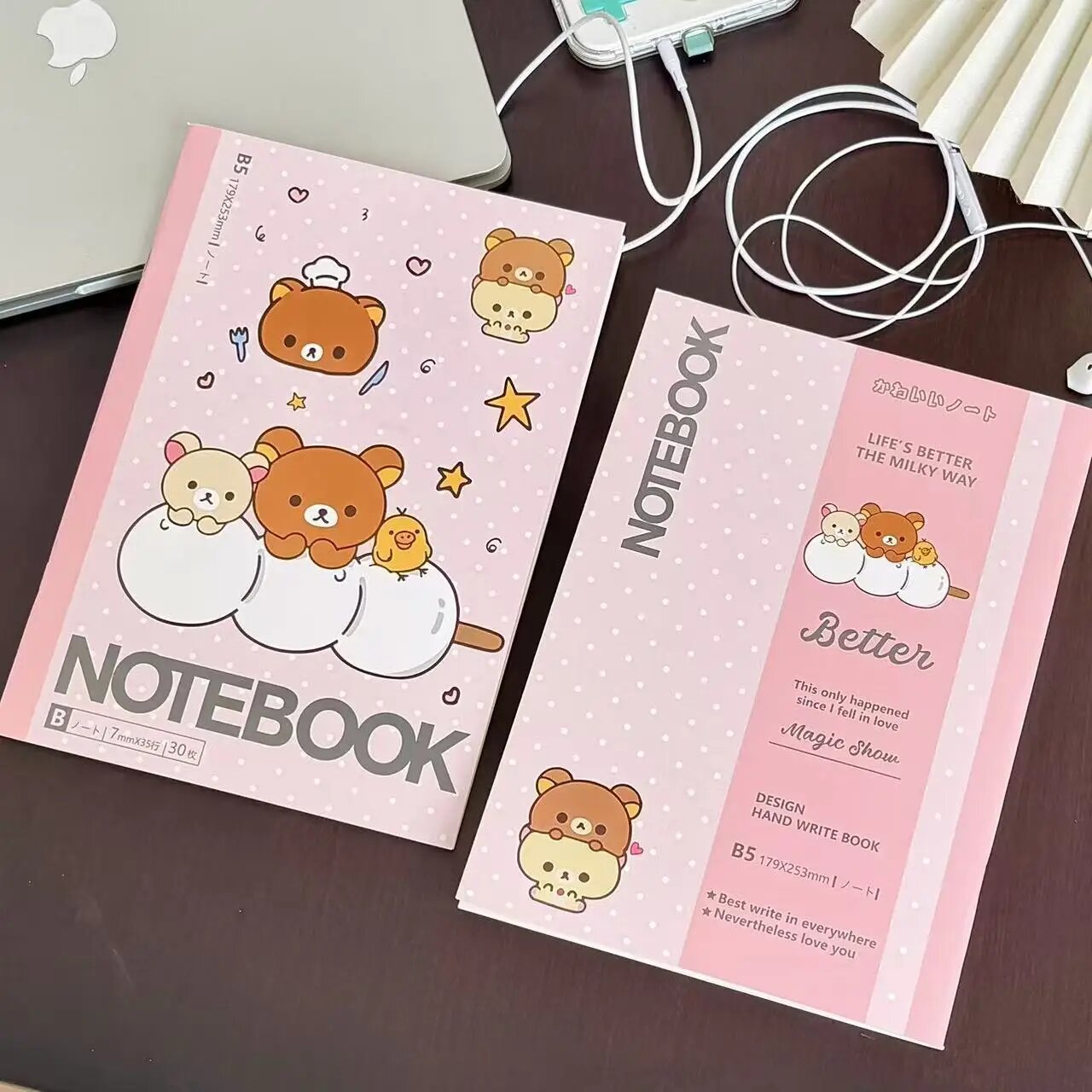 Блокнот Рилаккума Bandai Розовый, pink