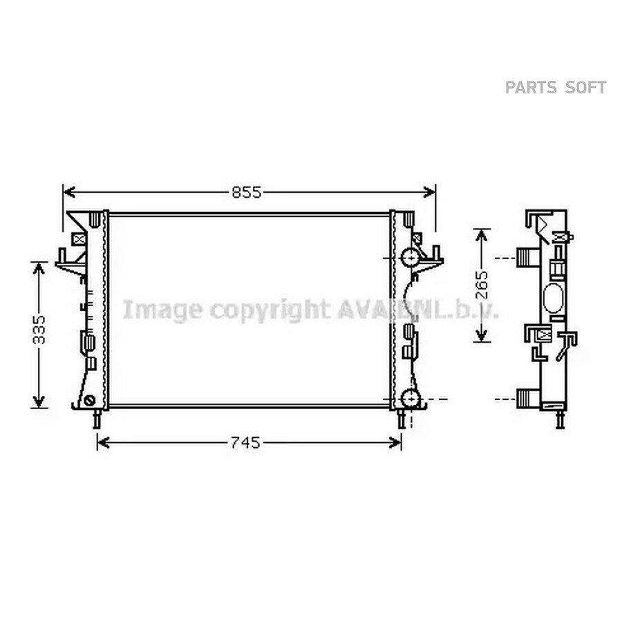 Радиатор AVA QUALITY COOLING от официального дистрибьютора, AVA, артикул RTA2292