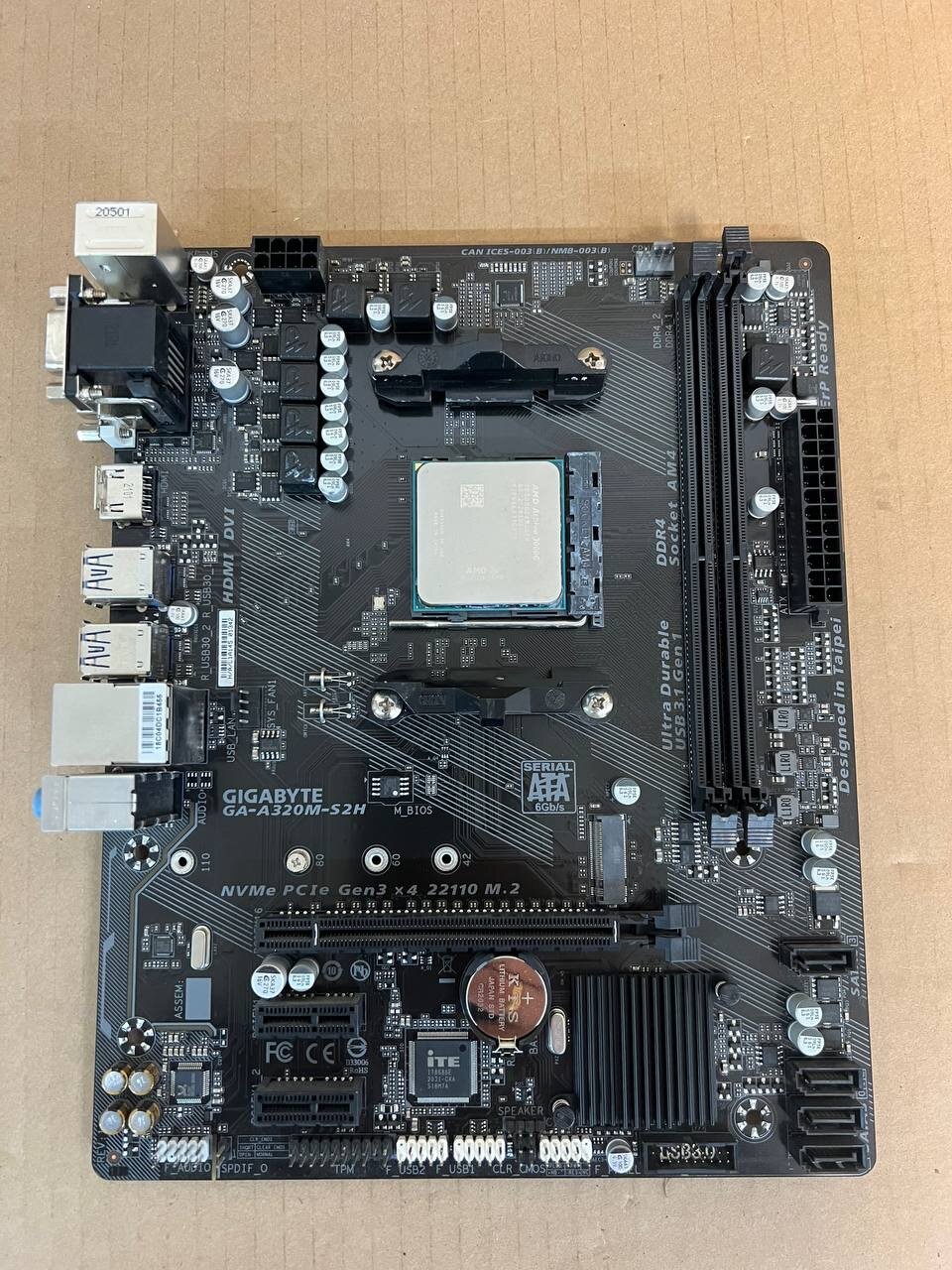 Материнская плата GIGABYTE GA-A320M-S2H, сокет AM4, micro-ATX.