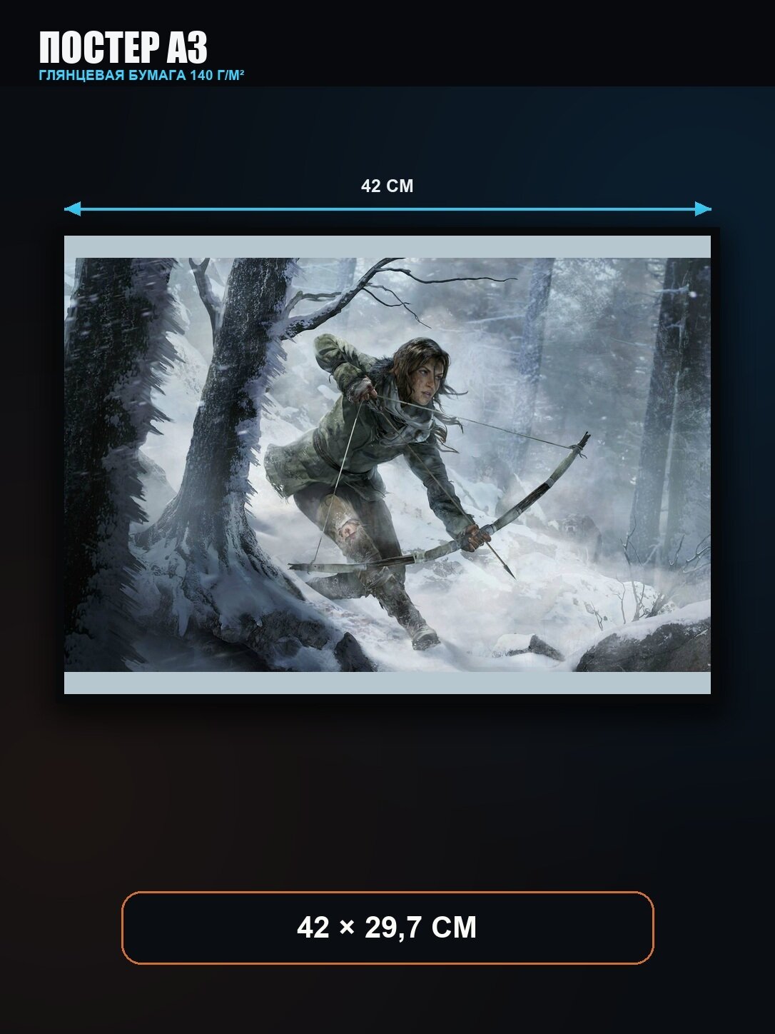 Постер Tomb Raider Мир — готическая игровая эстетика A3