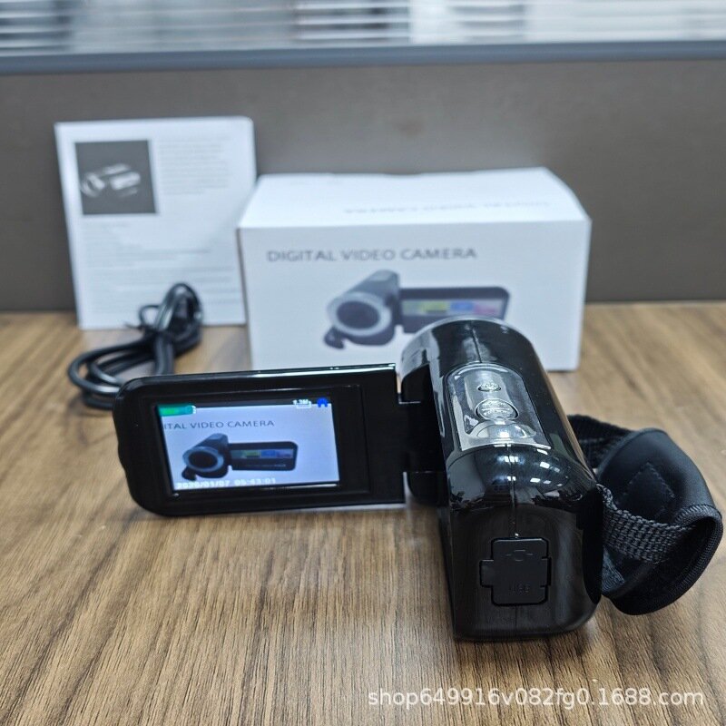 Цифровая камера D1 CCD 1080P Full HD 16x автоматический зум 2.0 дюйма HD LCD экран для путешествий черный