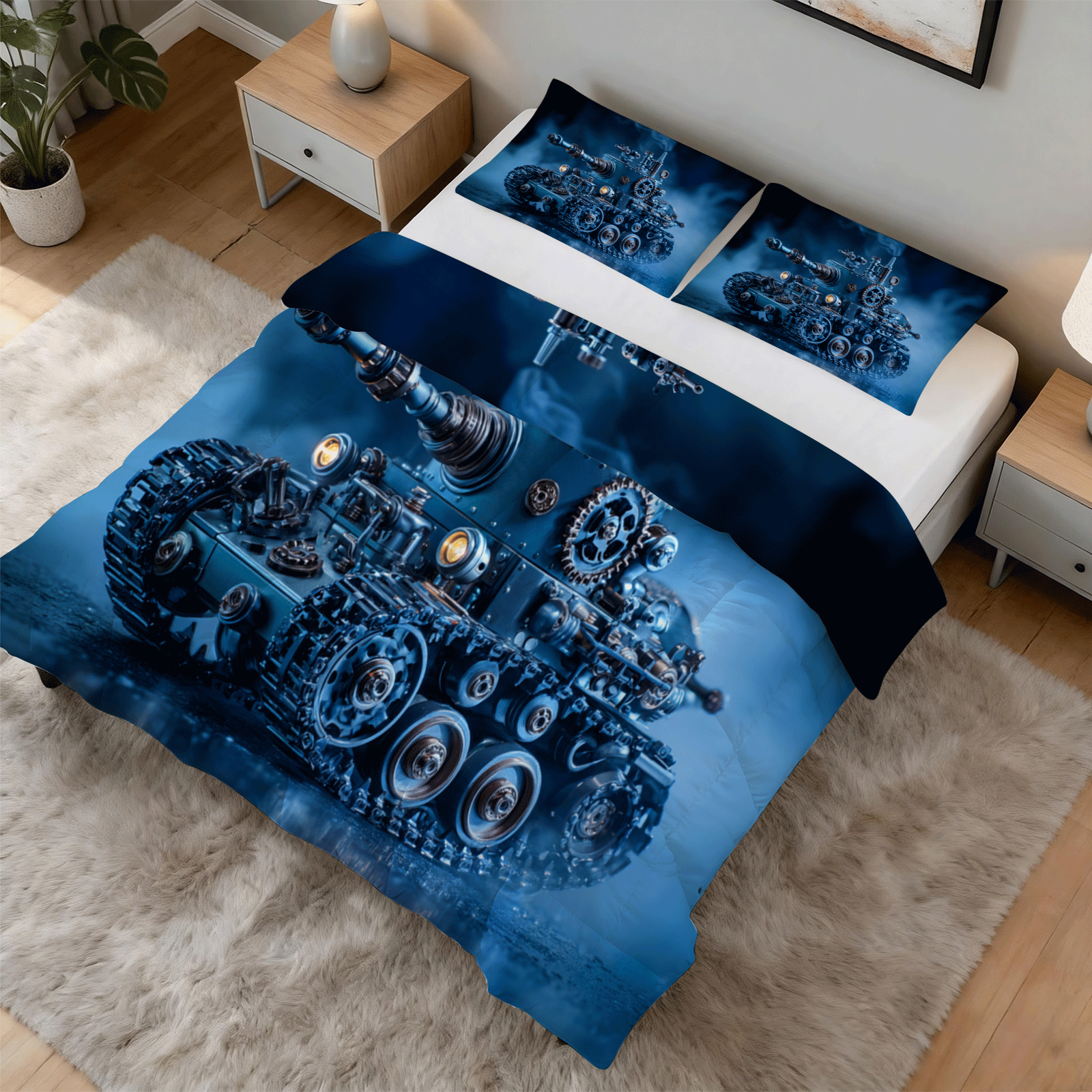 Танк Одеяло, всесезонное, легкое мягкое, Стираный хлопок, 172 x 205 см