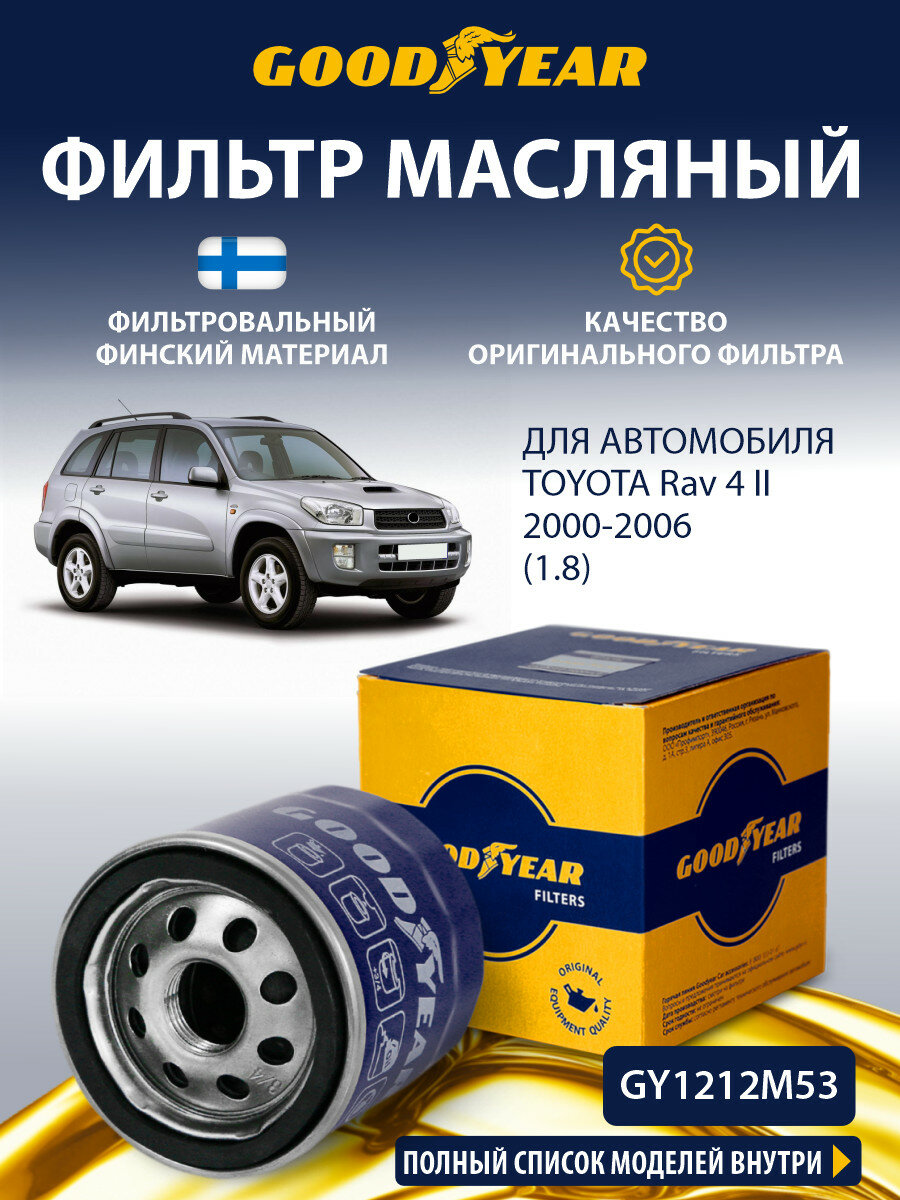 Фильтр масляный TOYOTA RAV4 2 (Тойота Рав 4 2 1.8) 2000-2006