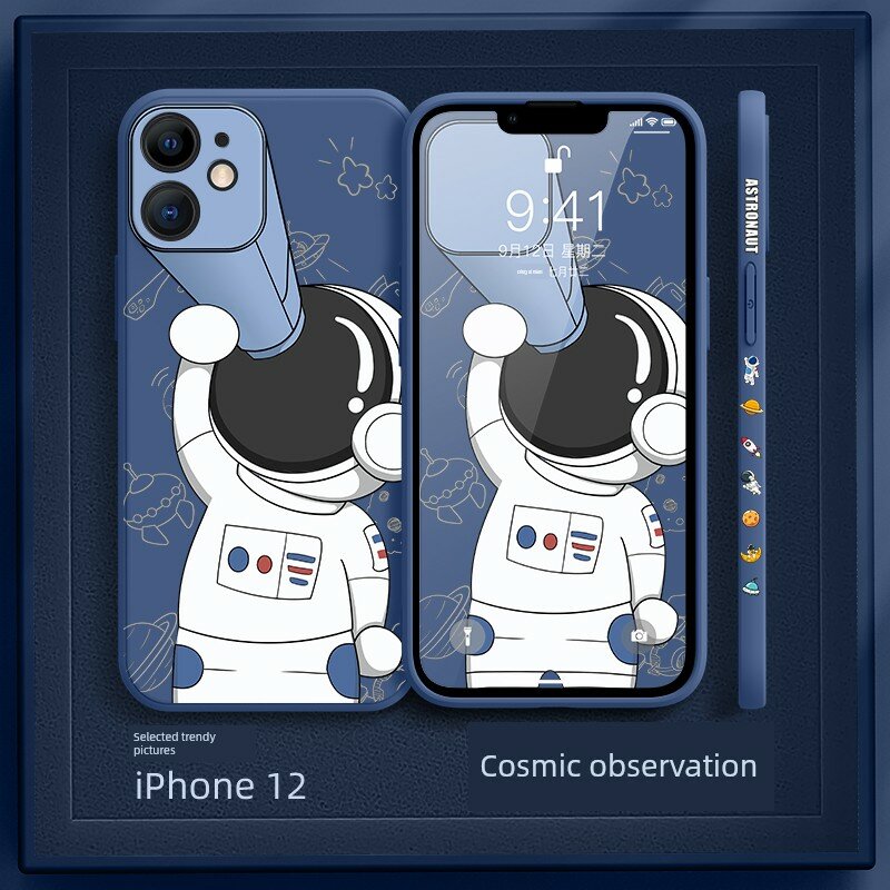 Чехол из мягкой силикона для iPhone 16 цвета морской синий с защитным дизайном для мобильного телефона