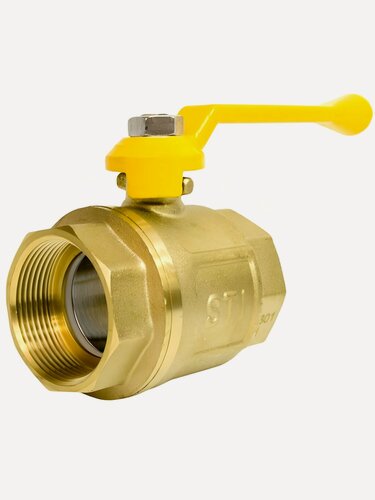 Изображение товара Кран для газа STI 1"1/2 г-г с ручкой — надежная запорная арматура для газовых систем. Качественный газовый кран 1.5 дюйма.