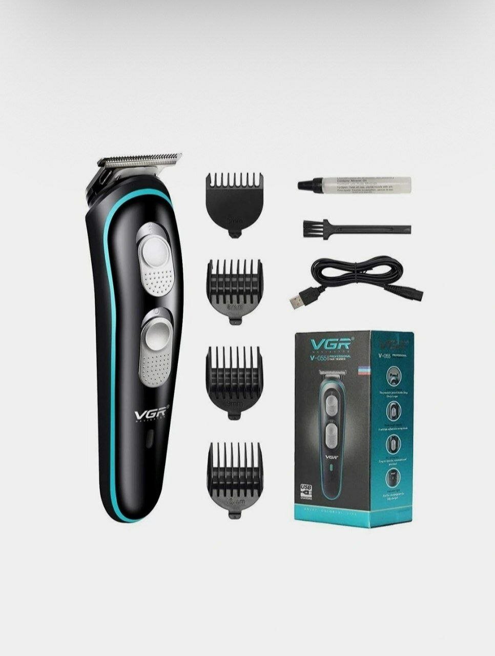 VGR V-055 машинка для стрижки волос и бороды, беспроводной триммер, профессиональный hair clipper, для мужчин