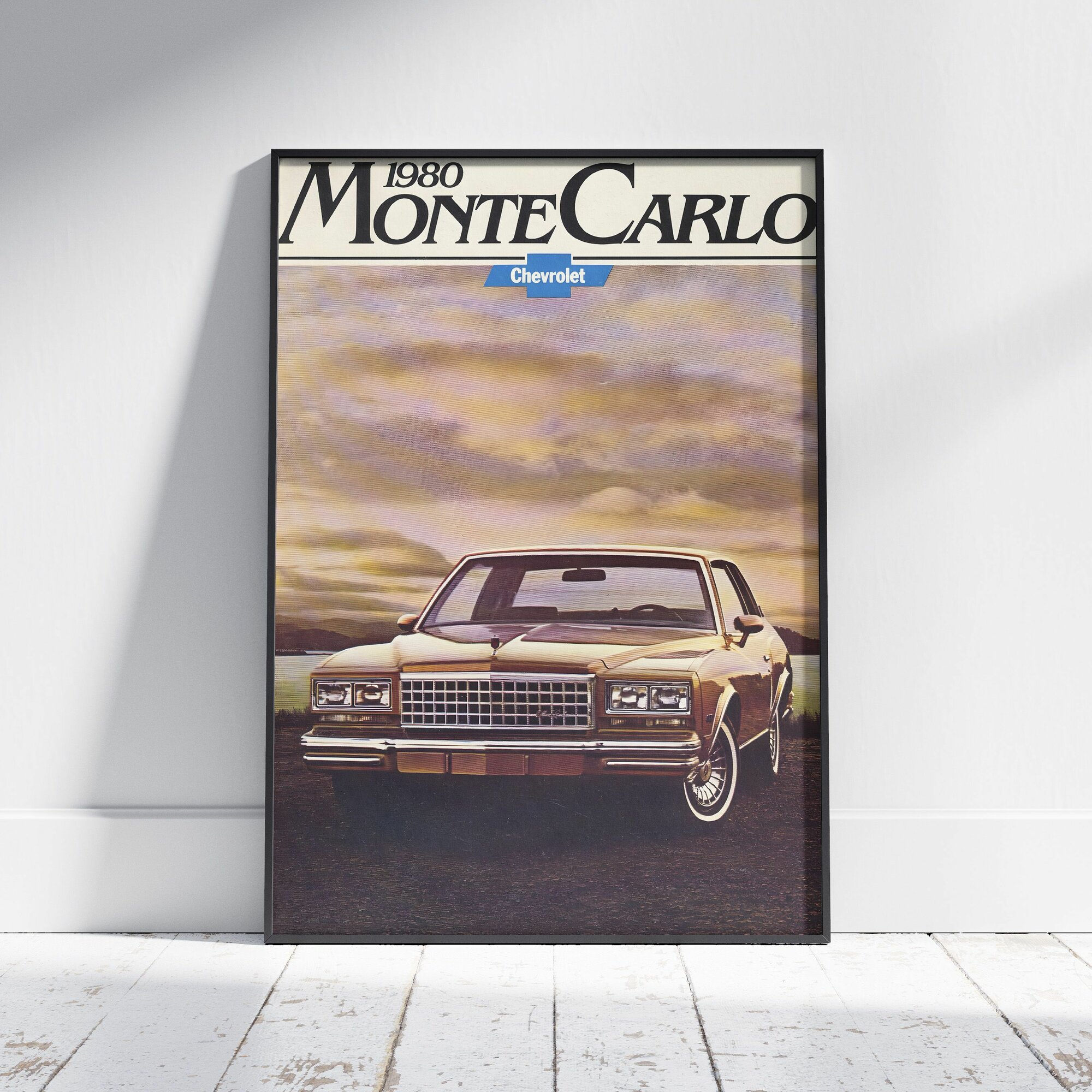 Плакат на стену для интерьера Лоурайдер (Chevrolet Monte Carlo 3) - Постер по тюнингованным автомобилям формата А3 (30x42 см)