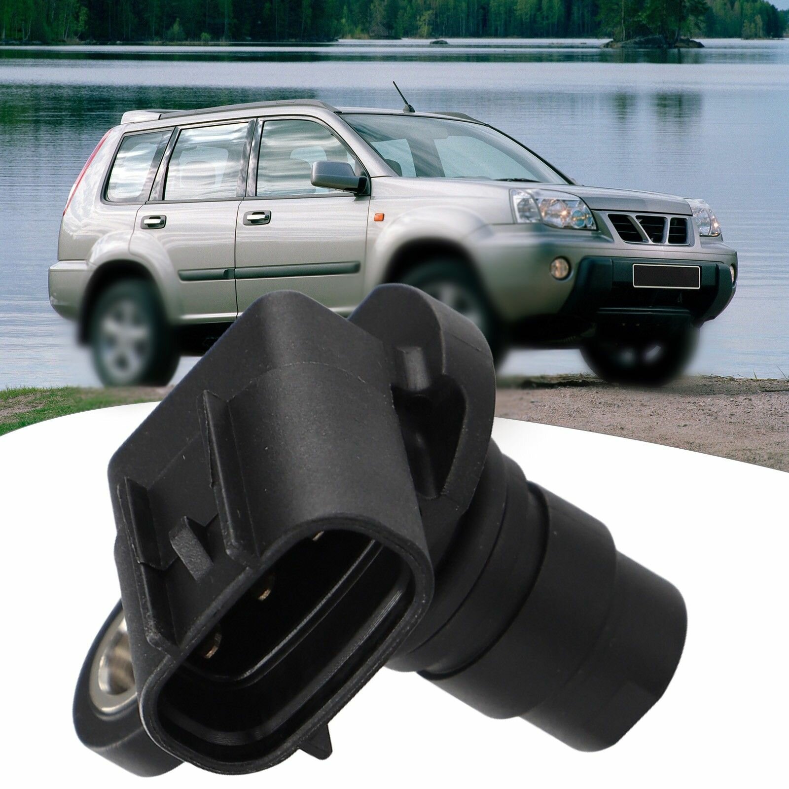 Датчик коленвала 23731AW400 совместимый с Nissan X-Trail T30 2.2 dCi, Primera/Almera — прямая замена, черный ABS