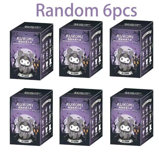 Фигурки Sanrio Kuromi Werewolf Killer Series, аниме-фигурки, наборы-сюрпризы, милые модели, коллекционные игрушки, слепые коробки