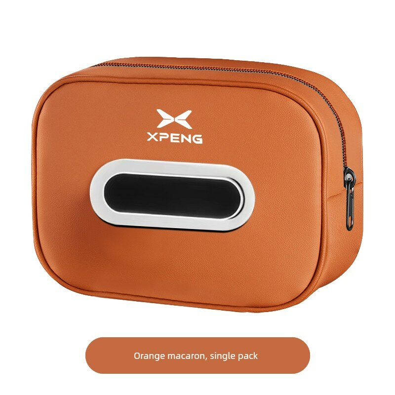 Держатель для салфеток в автомобиле Xpeng, кожа нappa, 1 шт. в цвете мускатный оранжевый