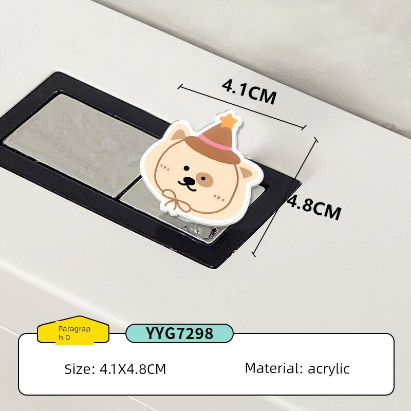 Смывная кнопка для унитаза с дизайном собачьей шляпки - модель YYG7298 D для женщин