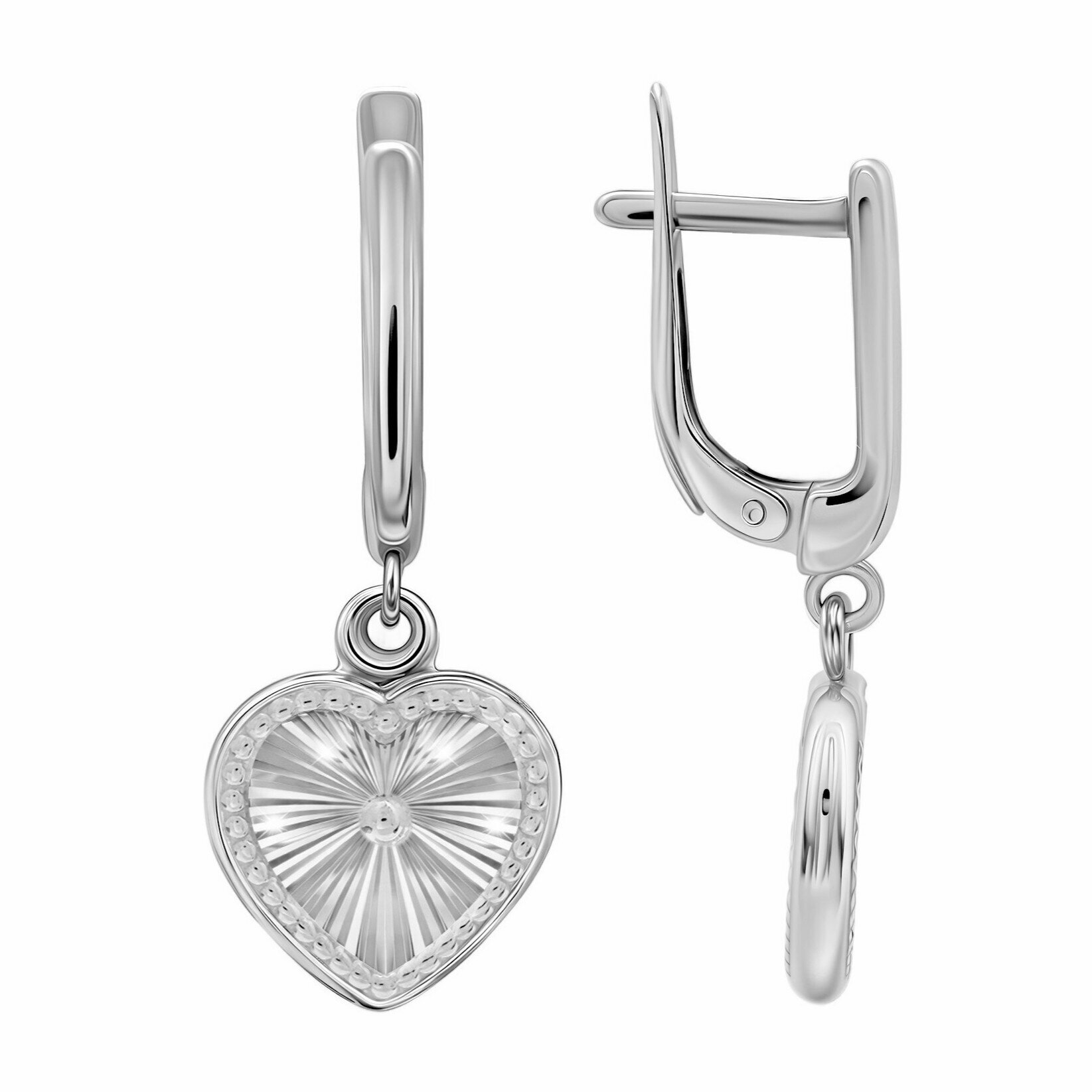 Серьги Яхонт, серебро, 925 проба