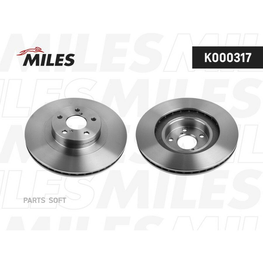 MILES K000317 Диск тормозной SUBARU FORESTER 03-/IMPREZA 94-/LEGACY 03- передний вент. ()