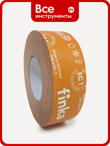 Изображение товара Клейкая лента Finka Flexy Inside Tape, акрилатный клей, бумажная основа, морозостойкая и водостойкая для пароизоляции
