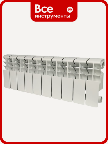Изображение товара Алюминиевый радиатор ROMMER Plus 200 10 секций RAL9016 89991, алюминиевая