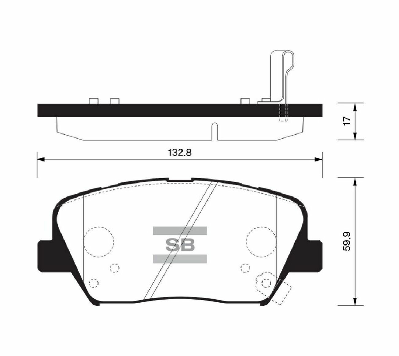 Колодки тормозные дисковые SANGSIN SP1545