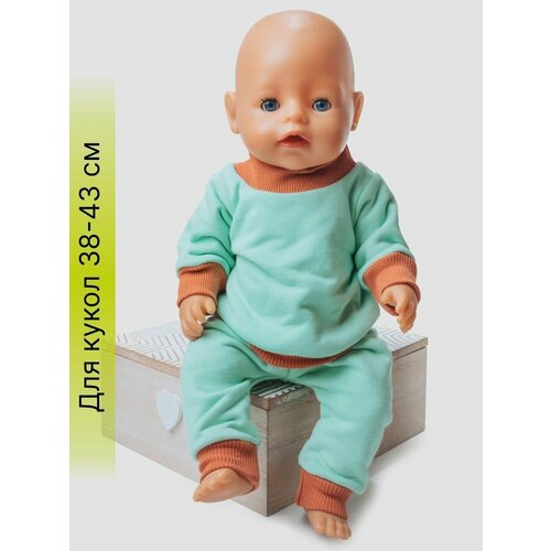 фото Одежда для куклы 43см , rich line home decor, х-355_мятный-лосось