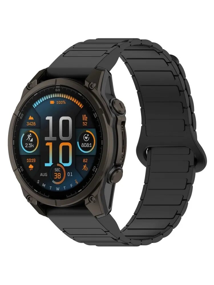 Силиконовый ремешок для 22 мм Garmin Fenix 7/6/5, 7 Pro, 6 Pro, 5 Plus и Quatix 6/7, магнитный ремешок, QuickStrap