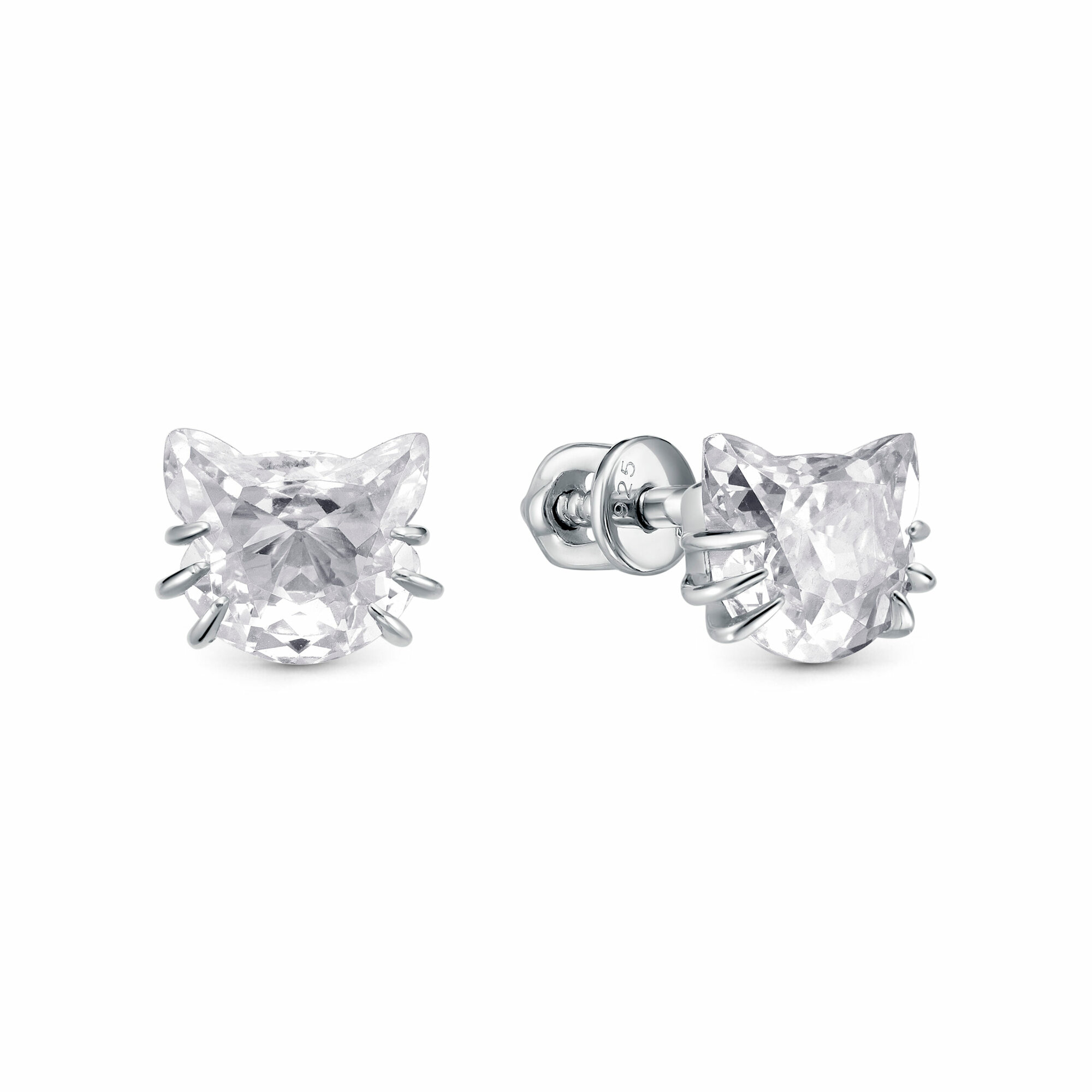 Серьги пусеты KABAROVSKY, серебро, 925 проба