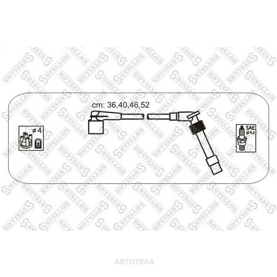 Комплект проводов зажигания STELLOX 1038460SX
