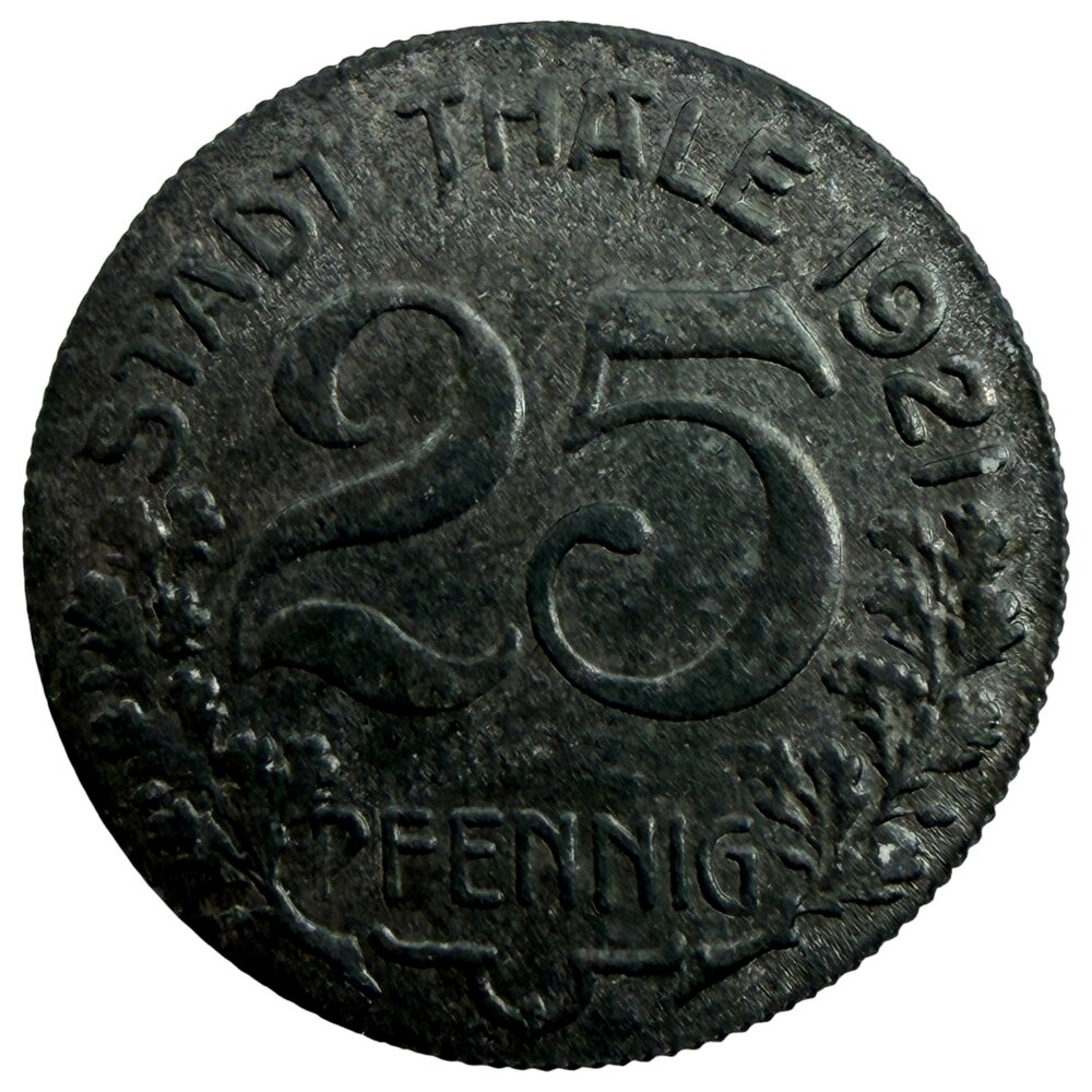 Германия, Веймарская республика, Тале-ам-Гарц 25 пфеннигов 1921 г. (Zn)