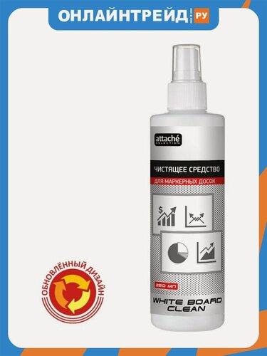 Изображение товара Спрей Attache Selection для чистки маркерных досок Promega office White Board Clean 250мл.