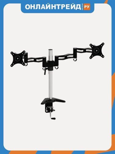 Изображение товара Кронштейн для мониторов Cactus CS-VM-D08-AL серебристый 13"-27" макс.8кг настольный