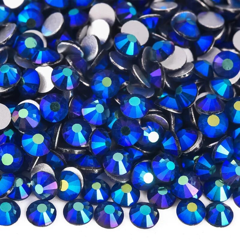 Стразы OLeeya стеклянные AB цвета SS3-SS16 SS16 4mm 1440pcs, Montana AB