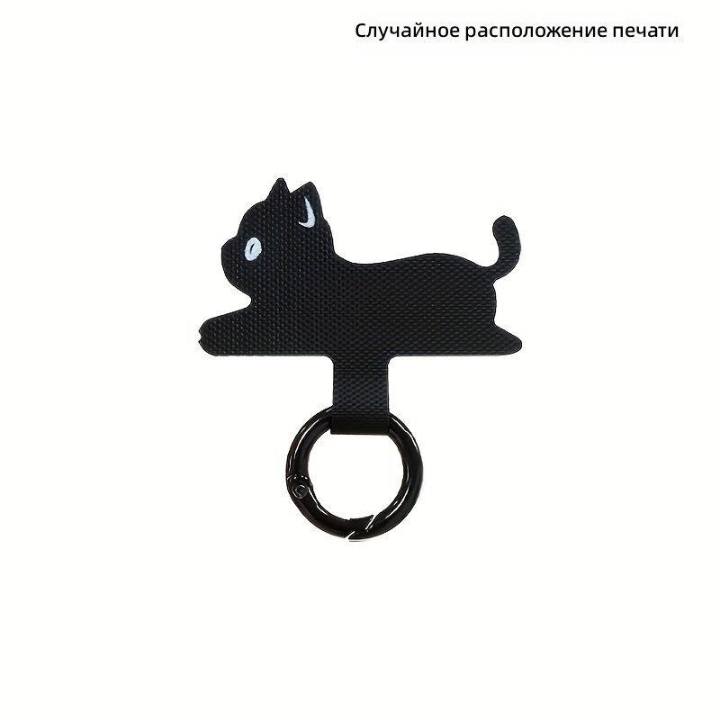 Держатель для телефона на руку с силуэтом черной кошки (боковой вариант)