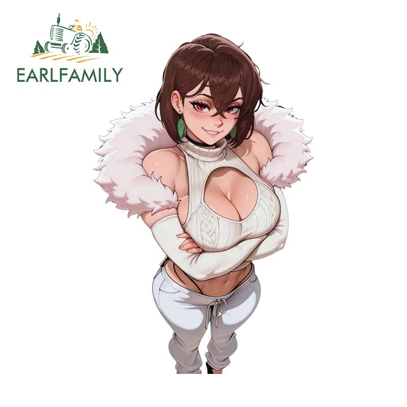 EARLFAMILY Наклейка с аниме-девушкой Момо Аясэ, крутой аниме-аксессуар для автомобиля, 13cm