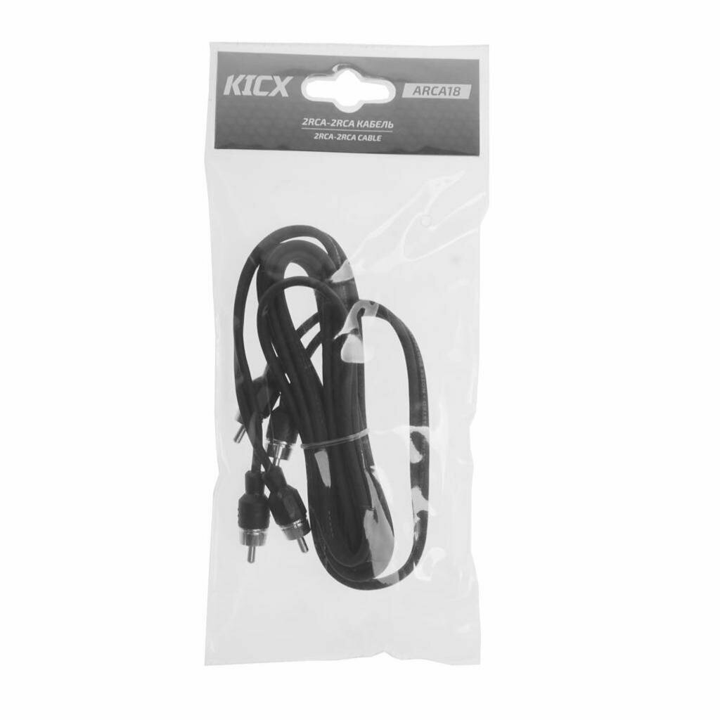 Кабель rca 2х2 1.8м kicx